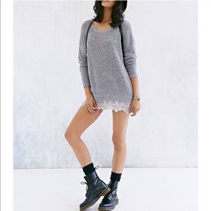 Lace trim sweater